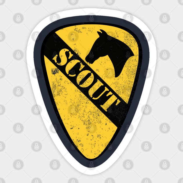 Air Cav Scout (distressed) Sticker by TCP